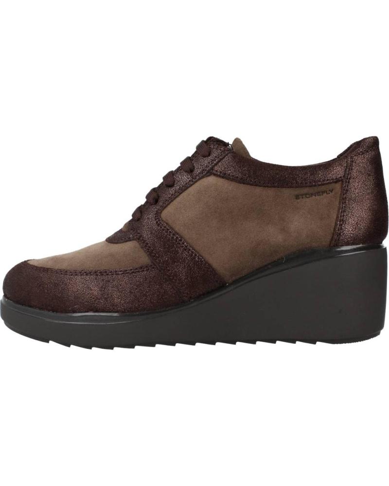 Woman Zapatos de cuña STONEFLY ECLIPSE 14 VELOUR CRACK MARRON