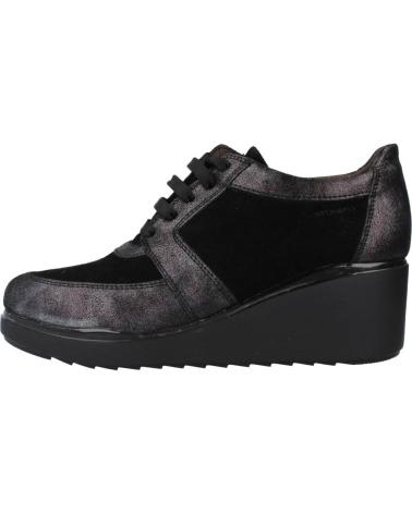 Woman Zapatos de cuña STONEFLY ECLIPSE 14 VELOUR CRACK  NEGRO
