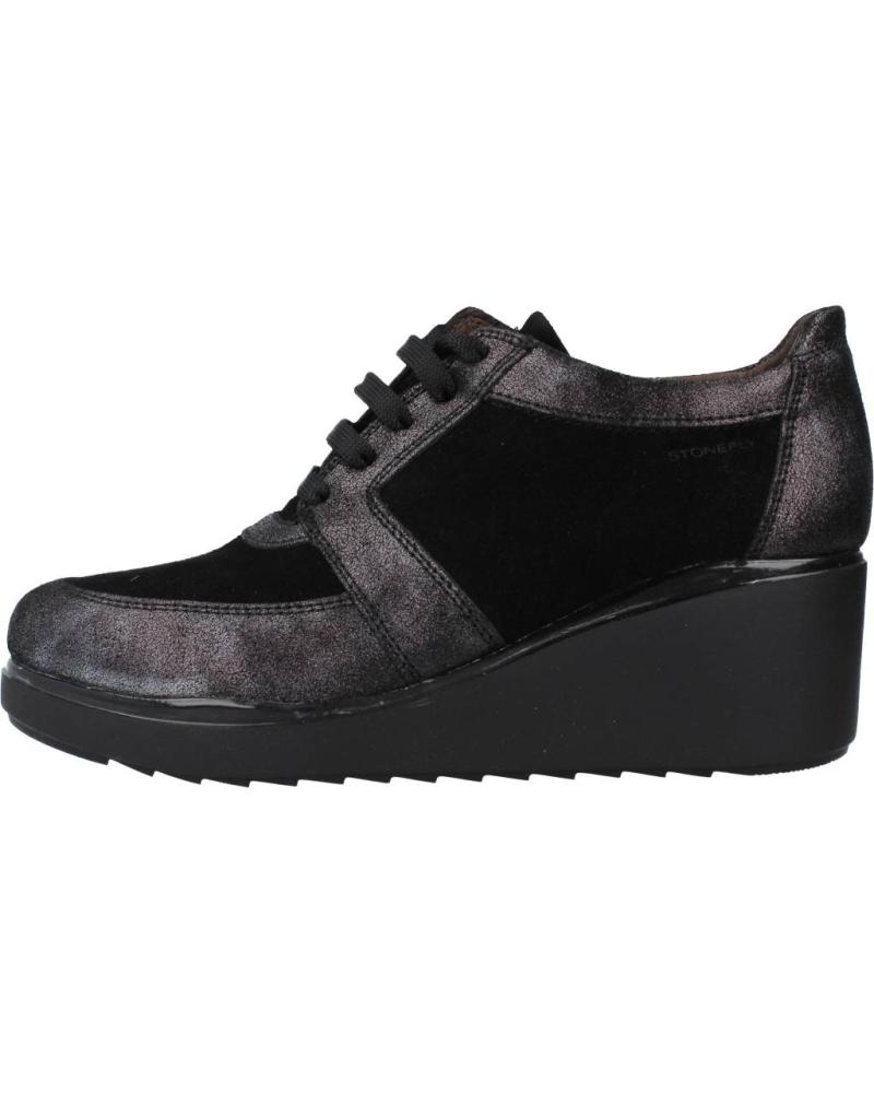 Woman Zapatos de cuña STONEFLY ECLIPSE 14 VELOUR CRACK NEGRO Woman Zapatos de cuña STONEFLY ECLIPSE 14 VELOUR CRACK NEGRO