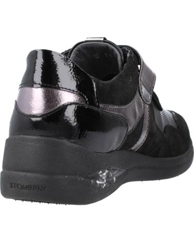 Zapatos De Mujer STONEFLY AURORA 12 VELOUR-LAMINATED NEGRO