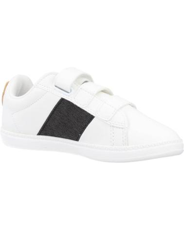 Sneaker LE COQ SPORTIF  für Mädchen und Junge COURTCLASSIC PS BLACK JEAN  BLANCO