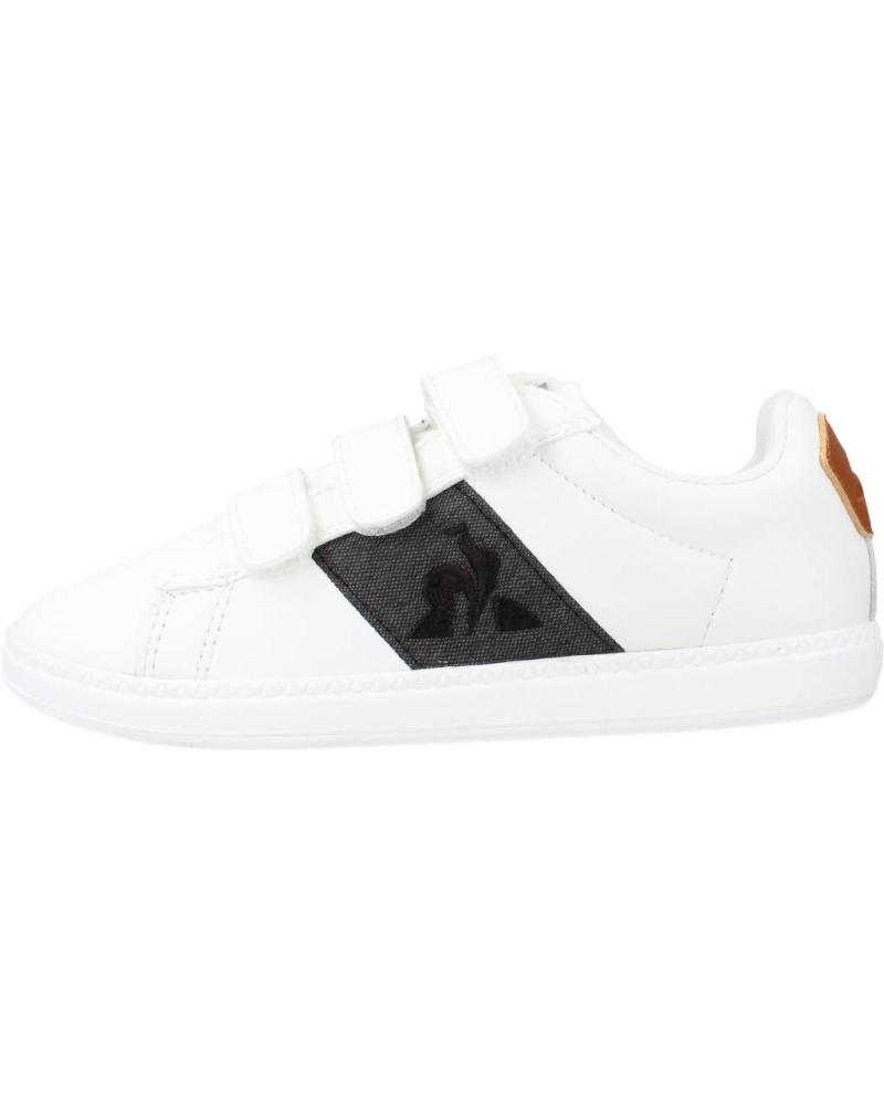 Sneaker LE COQ SPORTIF  für Mädchen und Junge COURTCLASSIC PS BLACK JEAN  BLANCO