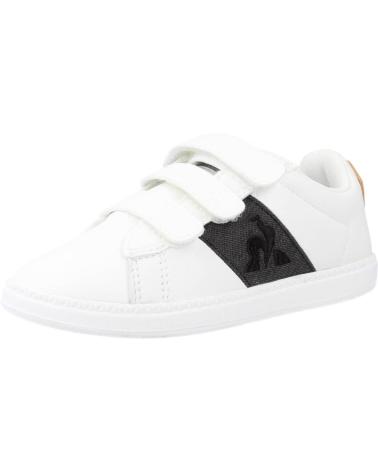 Sneaker LE COQ SPORTIF  für Mädchen und Junge COURTCLASSIC PS BLACK JEAN  BLANCO