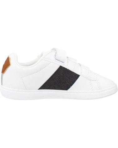 Sneaker LE COQ SPORTIF  für Mädchen und Junge COURTCLASSIC PS BLACK JEAN  BLANCO
