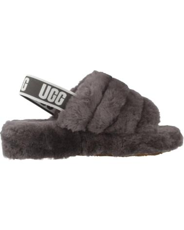 Pantoufles pour Femme UGG FLUFF YEAH SLIDE GRIS