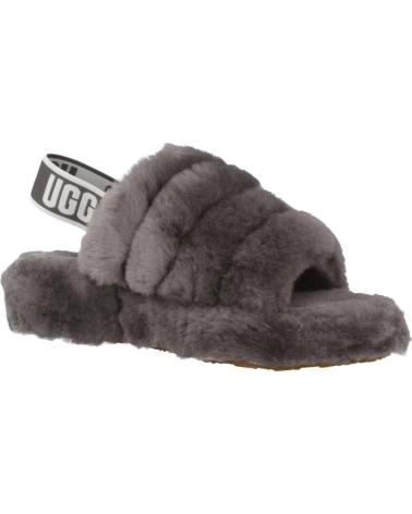 Pantoufles pour Femme UGG FLUFF YEAH SLIDE GRIS