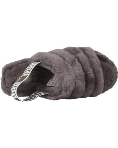 Pantoufles pour Femme UGG FLUFF YEAH SLIDE GRIS