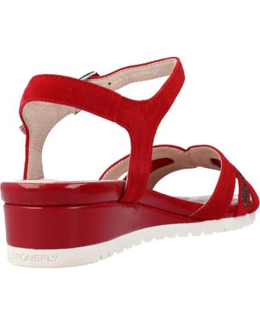 Woman Sandals STONEFLY CHER 3 GOAT SUEDE  ROJO