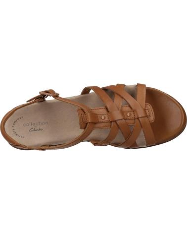 Sandales De Mujer CLARKS LOOMIS KATEY TAN LEATHER  MARRON