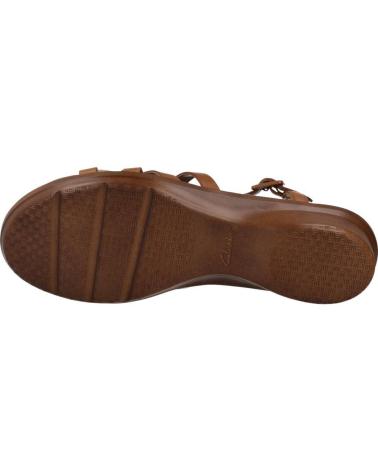 Sandales De Mujer CLARKS LOOMIS KATEY TAN LEATHER  MARRON
