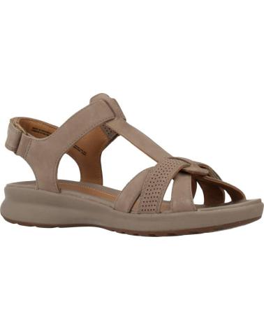 Woman Sandals CLARKS UN ADORN VIBE TAUPE NUBUCK BEIS