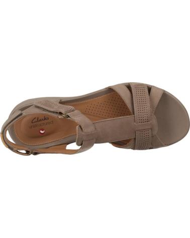 Woman Sandals CLARKS UN ADORN VIBE TAUPE NUBUCK BEIS