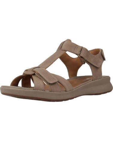 Woman Sandals CLARKS UN ADORN VIBE TAUPE NUBUCK BEIS