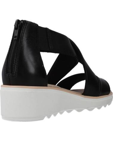 Sandalias de Mujer CLARKS JILLIAN RISE BLACK LEATHER NEGRO