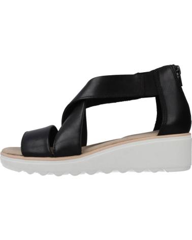 Sandalias de Mujer CLARKS JILLIAN RISE BLACK LEATHER NEGRO