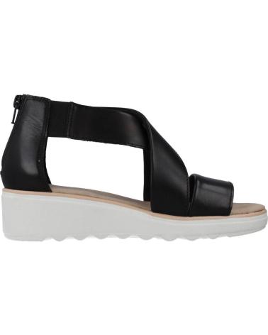 Sandalias de Mujer CLARKS JILLIAN RISE BLACK LEATHER NEGRO