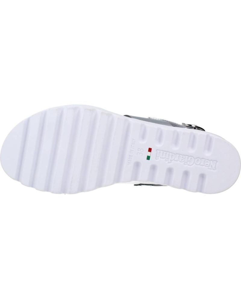 Sandalia De Cuero Mujer Café Con Taco Bloque 8 Cm Y Punta Abierta