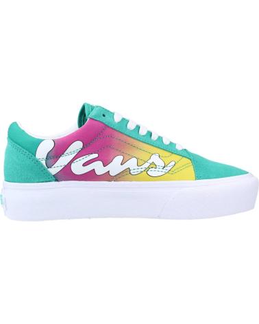 Woman Zapatillas deporte VANS OFF THE WALL UA OLD SKOOL PLATFORM VERDE