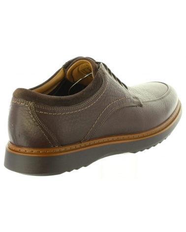 Man shoes CLARKS 26136797 UN GEO  DARK BROWN LEA