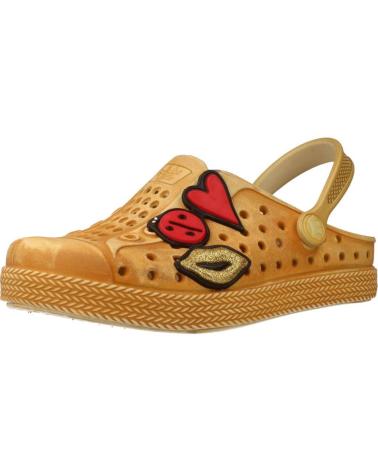 girl Clogs  BABUCHE JOY KIDS PATCHE MARRON CLARO