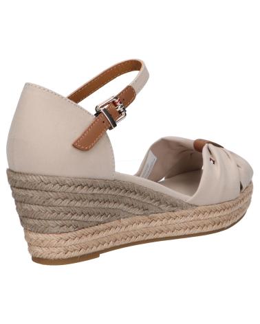 Woman Sandals TOMMY HILFIGER FW0FW04785 BASIC OPEN TOE MID WEDGE AEP STONE