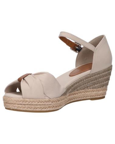 Woman Sandals TOMMY HILFIGER FW0FW04785 BASIC OPEN TOE MID WEDGE AEP STONE