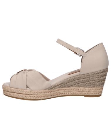 Woman Sandals TOMMY HILFIGER FW0FW04785 BASIC OPEN TOE MID WEDGE AEP STONE