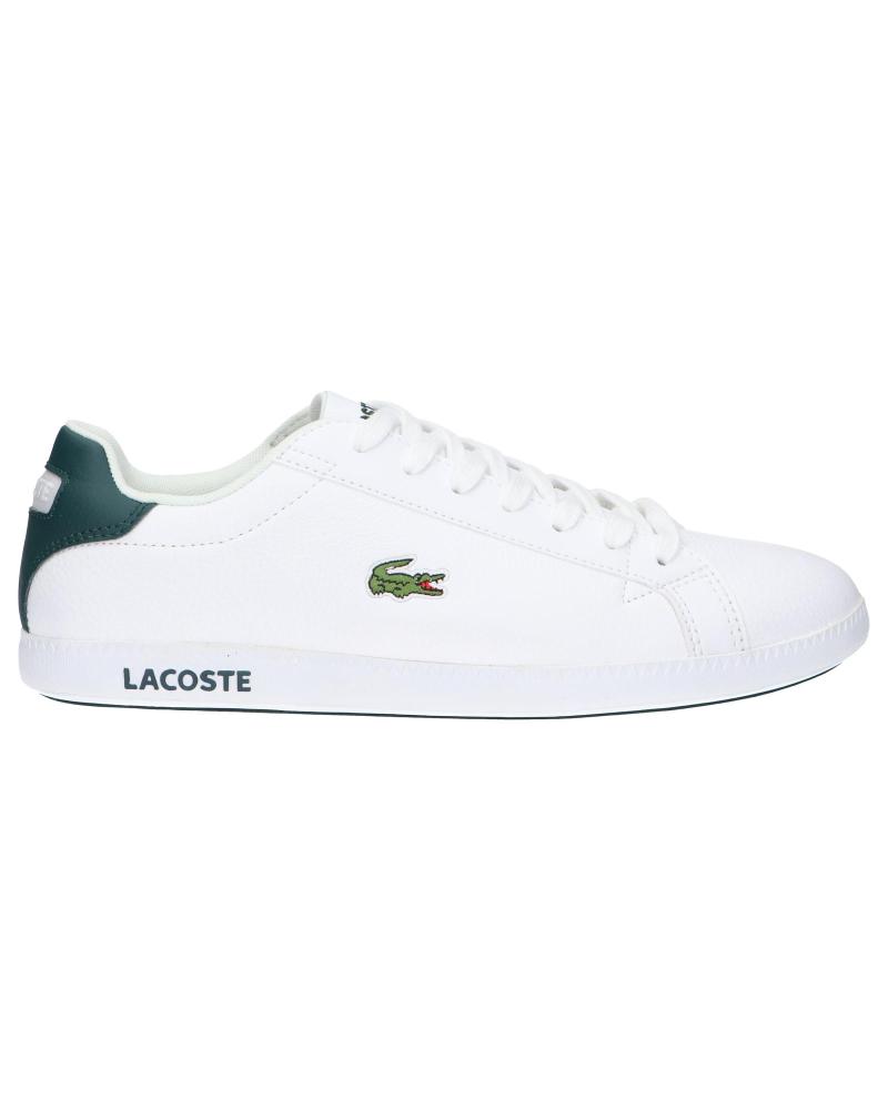 Woman and Man Trainers LACOSTE 35SPM0013 GRADUATE LCR3 118 1 SPM  1R5 WHT-DK GRN