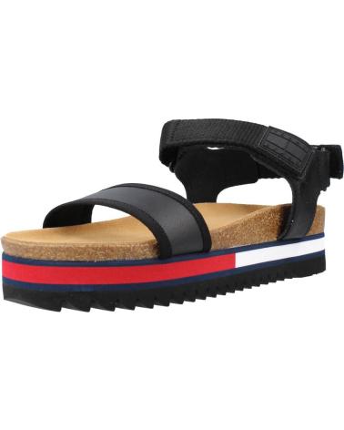 Sandalias de Mujer TOMMY JEANS FLAG OUTSOLE NEGRO