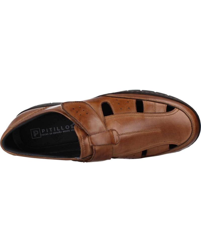 Sandalias PITILLOS Para Hombre - Cuero Español Con Cierre De Velcro