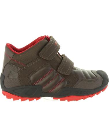 boy Mid boots GEOX J841VC 054CE J SAVAGE  C0911 COFFEE-RED