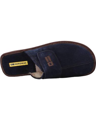 NORDIKAS PANTUFLAS PARA HOMBRE 375 NOBUCK AFELPADO MARINO