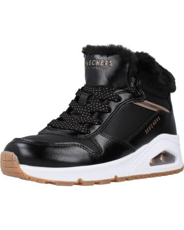 Botines de Niña SKECHERS UNO COZY ON AIR NEGRO