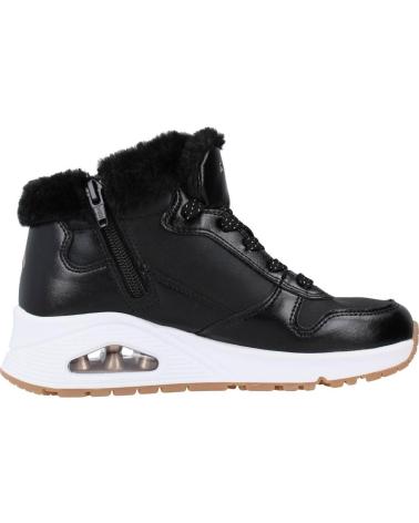 Botines de Niña SKECHERS UNO COZY ON AIR NEGRO