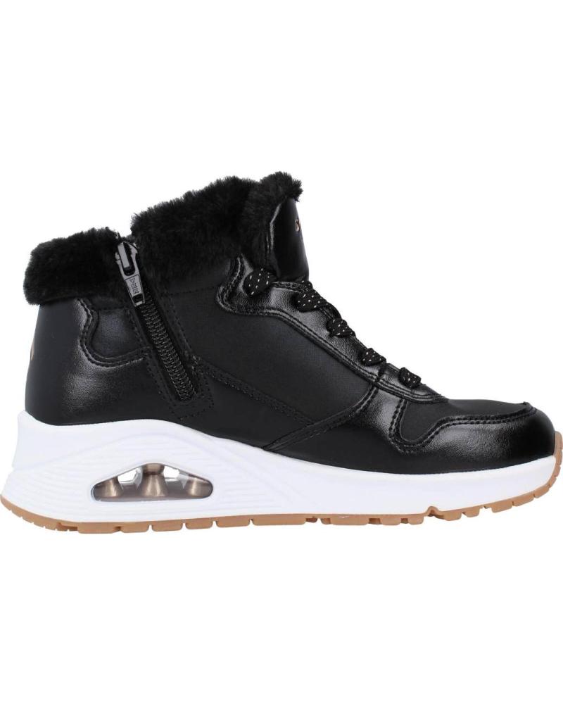Botines de Niña SKECHERS UNO COZY ON AIR NEGRO