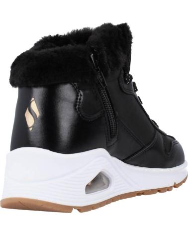 Botines de Niña SKECHERS UNO COZY ON AIR NEGRO