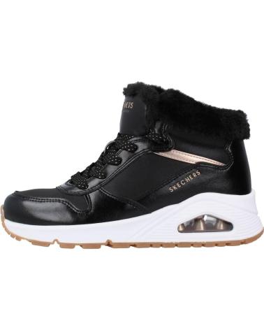 Botines de Niña SKECHERS UNO COZY ON AIR NEGRO