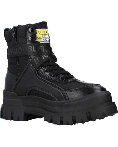 STIVALETTI BUFFALO ASPHA COM1 VEGAN NAPPA-NYLON NERI 1622077 NEGRO