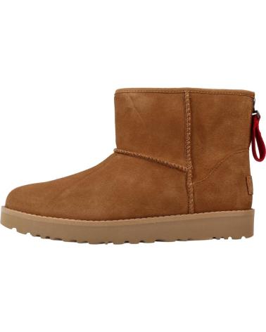 Botines de Mujer UGG W CLASSIC MINI LOGO ZIP MARRON CLARO