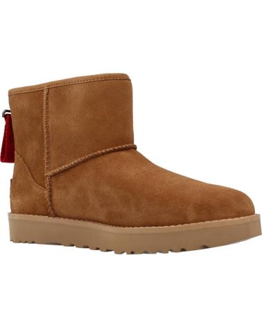 Botines de Mujer UGG W CLASSIC MINI LOGO ZIP MARRON CLARO