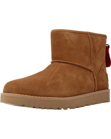 Botines de Mujer UGG W CLASSIC MINI LOGO ZIP MARRON CLARO