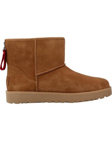 Botines de Mujer UGG W CLASSIC MINI LOGO ZIP MARRON CLARO