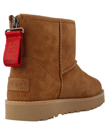 Botines de Mujer UGG W CLASSIC MINI LOGO ZIP MARRON CLARO