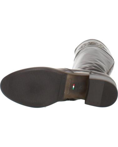 Botas De Mujer Nero Giardini - Pintura Negra - Tacón Bloque - Cremallera - Hechas En Italia