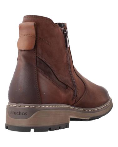 FLUCHOS BOTIN DE PIEL PARA HOMBRE F1591 COLOR MARRON MARRóN