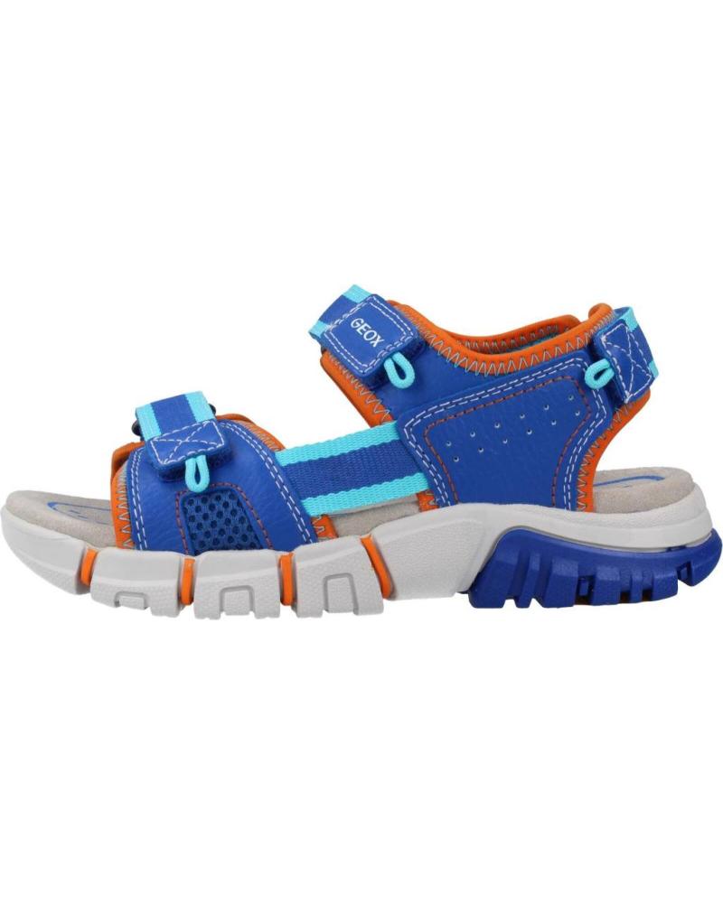 Geox Herren Jr Kraze G Sandalen - Atmungsaktive Kindersandalen Mit Klettverschluss