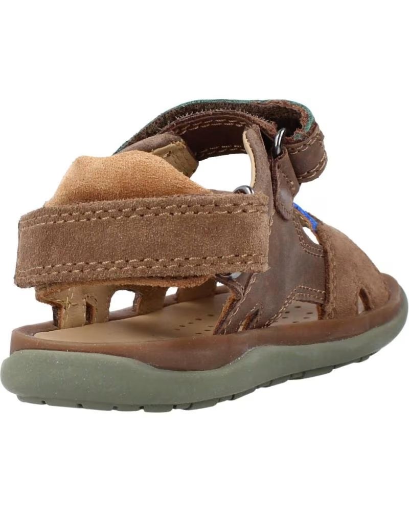Sandales Garçon Geox Lipari Boy – Cuir, Semelle Respirante, Fermeture Scratch