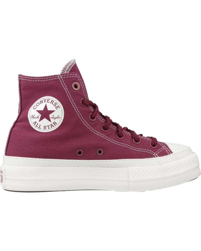 Deportivas De Mujer CONVERSE MODELO CTAS LIFT HI CHERRY VISION SADDLE EGRET PARA MUJER CO GRANATE