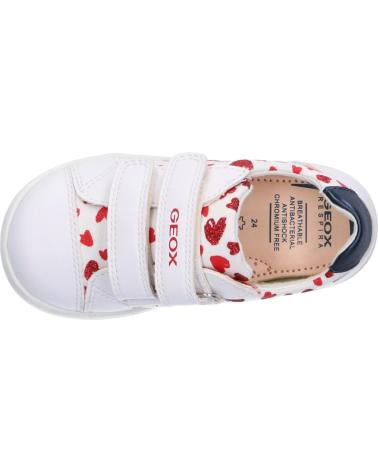 girl Trainers GEOX B921WE 0AW54 B DJROCK C0050 WHITE