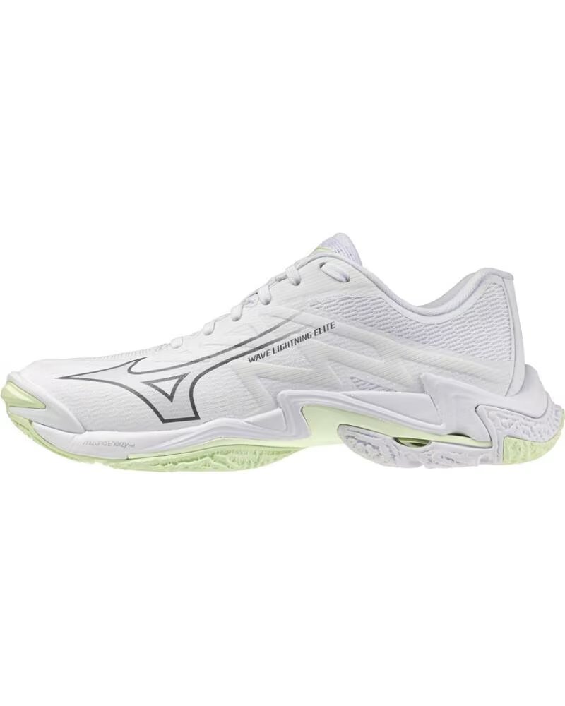 MIZUNO WAVE LIGHTNING ELITE HANDBALL AND VOLLEYBALL SHOES IN WHITE BLANCO